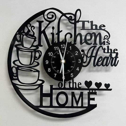 1pc Vinyl Record Wall Clock, Black Glue Record Wall Clock, Silent Clock, for Living Room Bedroom, Room Decor, Home Decor, Kitchen, Office Decor, Bar, Cafe, Coffee Shop Hanging Ornament Wall Clock